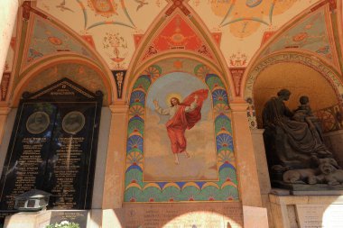 Prag Çek Cumhuriyeti 'ndeki Vysehrad Mezarlığı (hbitov Vyehrad))