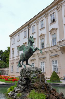 Schloss Mirabell (Mirabell Palace) 17th-century palace with ornamental gardens in Salzburg, Austria clipart