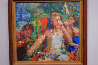 Albertina 'da resim ve sanat eserleri, sanat müzesi, 19. yüzyıl Habsburg sarayı eski ana baskı koleksiyonları ve 20. yüzyıl sanat eserleri Wien' de (Viyana), Avusturya