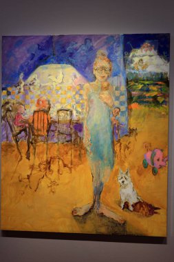 Albertina 'da resim ve sanat eserleri, sanat müzesi, 19. yüzyıl Habsburg sarayı eski ana baskı koleksiyonları ve 20. yüzyıl sanat eserleri Wien' de (Viyana), Avusturya