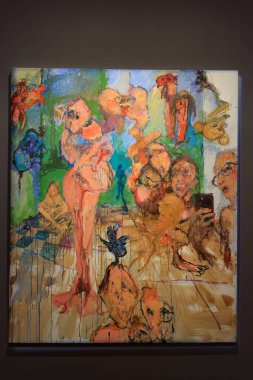 Albertina 'da resim ve sanat eserleri, sanat müzesi, 19. yüzyıl Habsburg sarayı eski ana baskı koleksiyonları ve 20. yüzyıl sanat eserleri Wien' de (Viyana), Avusturya