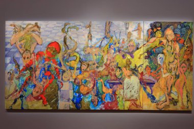 Albertina 'da resim ve sanat eserleri, sanat müzesi, 19. yüzyıl Habsburg sarayı eski ana baskı koleksiyonları ve 20. yüzyıl sanat eserleri Wien' de (Viyana), Avusturya