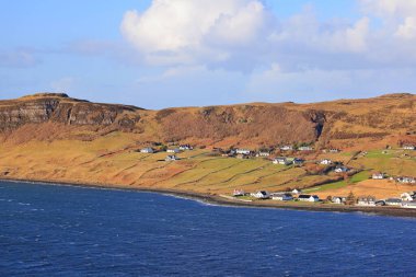 Skye Adası, İskoçya, İngiltere 'nin döngü yolunun manzarası