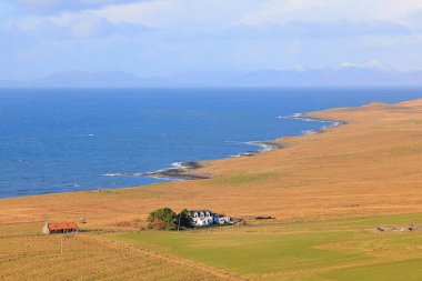 Skye Adası, İskoçya, İngiltere 'nin döngü yolunun manzarası
