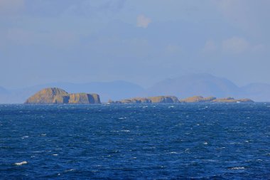 Skye Adası, İskoçya, İngiltere 'nin döngü yolunun manzarası