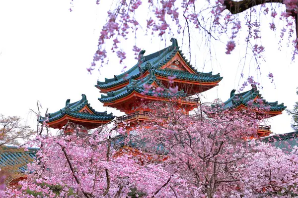 Okazaki Nishitennocho, Sakyo Ward, Kyoto, Japonya 'daki Heian Tapınağı, Shinto tapınağı ve peyzaj bahçeleri.