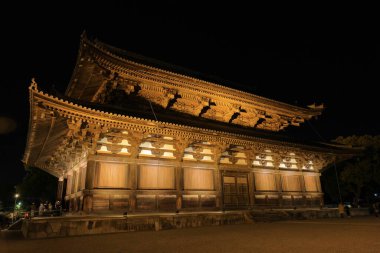 Kiraz çiçekleri olan Toji Tapınağı, Kujocho, Minami, Kyoto, Japonya 'da 5 katlı ahşap bir tapınağı olan tarihi Budist tapınağı.