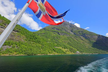 Geiranger, Norveç 'teki Geirangerfjord' da manzara