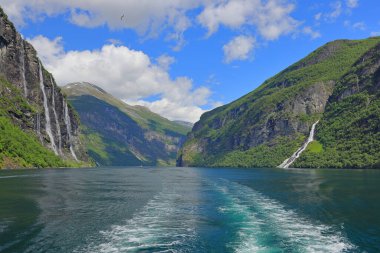 Geiranger, Norveç 'teki Geirangerfjord' da manzara