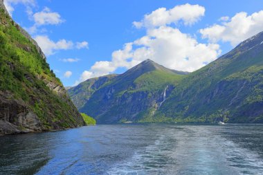 Geiranger, Norveç 'teki Geirangerfjord' da manzara