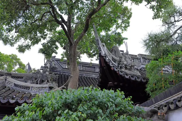 Yu Garden (Yuyuan), 1577 yılında Şangay 'da birçok pavyon, gölet, köprü ve geleneksel binalarla inşa edilmiş bir bahçe. 