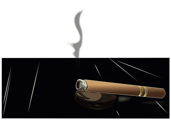 葉巻は貴族 特別な生活 社会的地位を象徴している タバコとは異なり 喫煙はゆっくりと行われる その中の主なものは 味の楽しさを測定され ユニークな香りのすべてのノート — ストック写真
