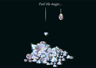 Sihirli minimalist arka plan Sihri hisset, vektör