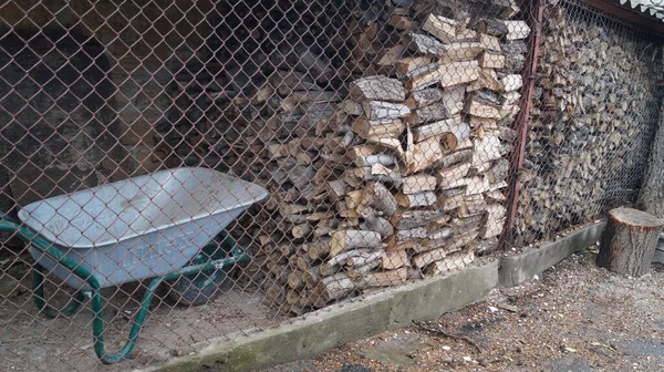 Dacha Firewood Dacha Inventory Spring Labor Work — Stock Photo, Image
