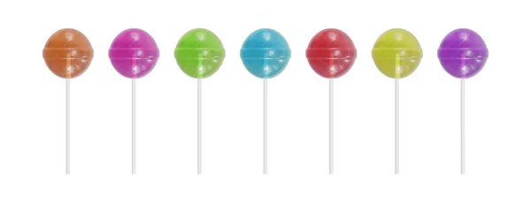 Lollipops Geïsoleerd Witte Achtergrond Weergave — Stockfoto