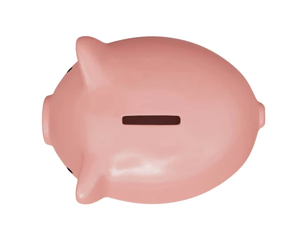 Banco Piggy Rosa Isolado Fundo Branco — Fotografia de Stock