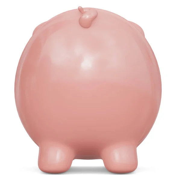 ピンクの貯金箱は白地に隔離されている レンダリング3D — ストック写真