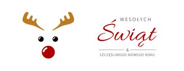 Mutlu Noeller ve Polonya 'da mutlu yıllar. Banner şablonu. Vektör illüstrasyonu