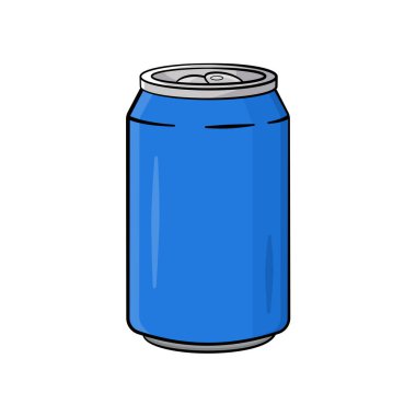 Mavi kutu. Vektör çizimi. Çizgi film