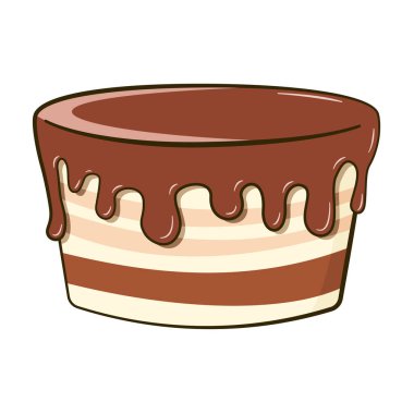 Doğum günü pastası. Çizgi film. Vektör illüstrasyonu