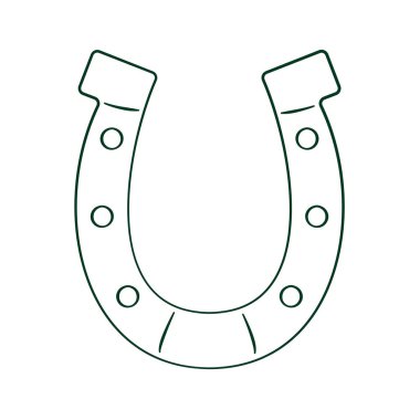 Horseshoe outline. Icon. Vector illustration. Isolated on white background