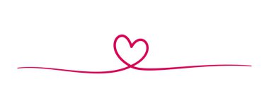 Yüreğinle böl. Vektör çizimi. Beyaz arkaplanda izole