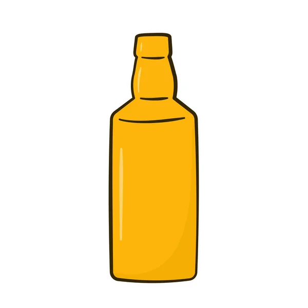Botol Kuning Kartun Vektor Ilustrasi Terisolasi Pada Latar Belakang Putih - Stok Vektor