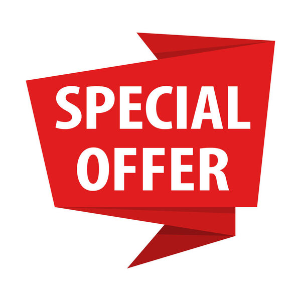 Special Offer. Sale label. Vector illustration. Isolated on white background