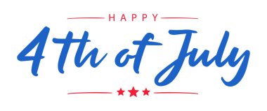 Yıldızlarla dolu 4 Temmuz 'un kutlu olsun. Vektör illüstrasyonu