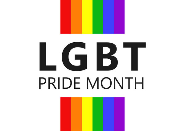 LGBT Pride Month and the rainbow flag. Vector illustration