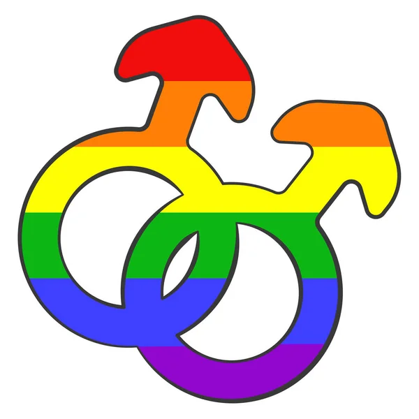 Lgbt Symbol Colors Rainbow Flag Vector Illustration — Stock Vector