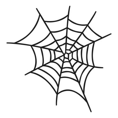 Örümcek ağı. Cadılar Bayramı süsü. Vektör illüstrasyonu