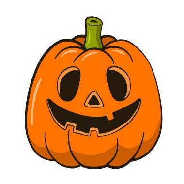 Balkabağım. Cadılar Bayramı süsü. Vektör illüstrasyonu