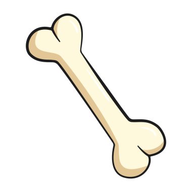 Kemik. Cadılar Bayramı süsü. Vektör illüstrasyonu