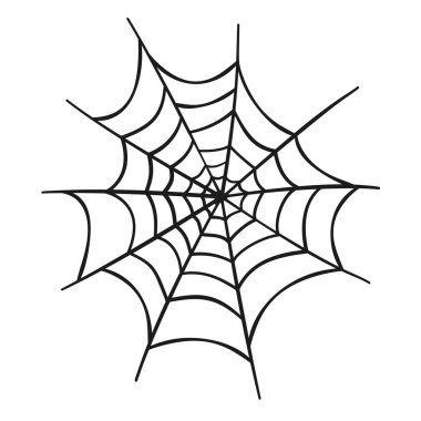 Black spiderweb. Halloween decoration clipart