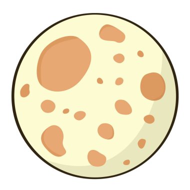 Ay. Cadılar Bayramı süsü. Vektör illüstrasyonu