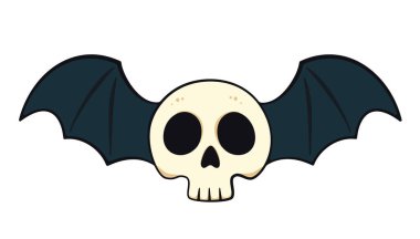 Kanatlı kafatası. Cadılar Bayramı dekorasyonu