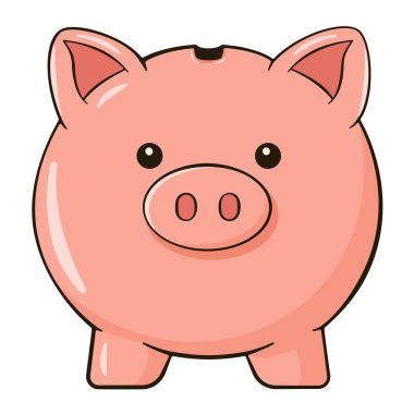 pembe kumbara. vektör çizim