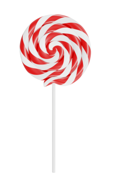 Lolipop. Şeffaf arkaplanda izole