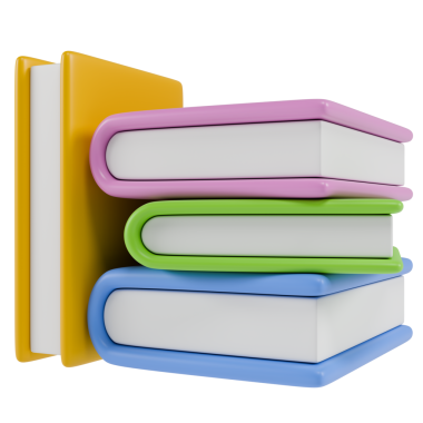 Rengarenk kitaplar. Şeffaf arkaplanda izole