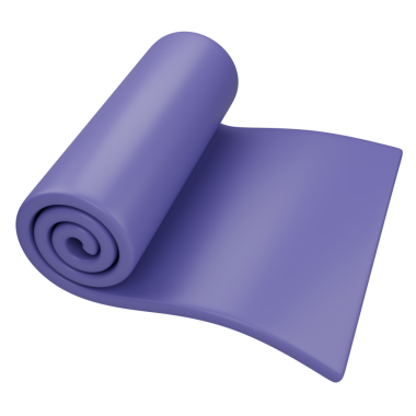 Tarzlı egzersiz paspası. Şeffaf arkaplanda izole