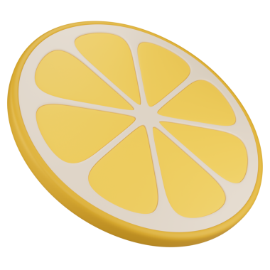 Stili limon dilimi. Şeffaf arkaplanda izole