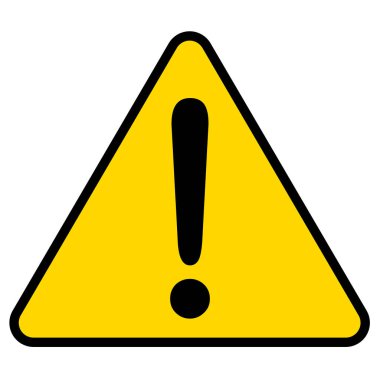 Ünlem işaretli üçgen uyarı işareti. Genel Alarm Sembolü