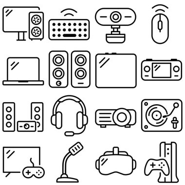 Home Entertainment ve Electronics Simgesi Taslak Biçimi