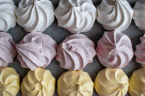 stock image Sweet airy meringue. The concept of home cooking