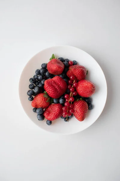 Fresh Plate Berries Breakfast — Stock Photo, Image