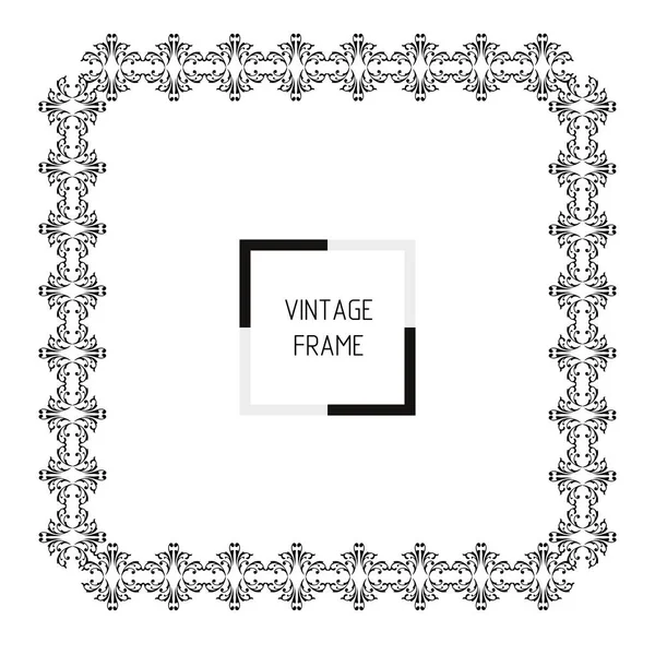 Frame Vintage Style Ornament Elements Vector Image Art Pattern Background — Stock Vector