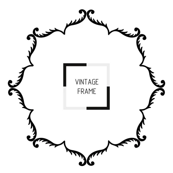 Рамка Винтажном Стиле Элементами Орнамента Векторное Изображение Искусство Шаблон Фон — стоковый вектор