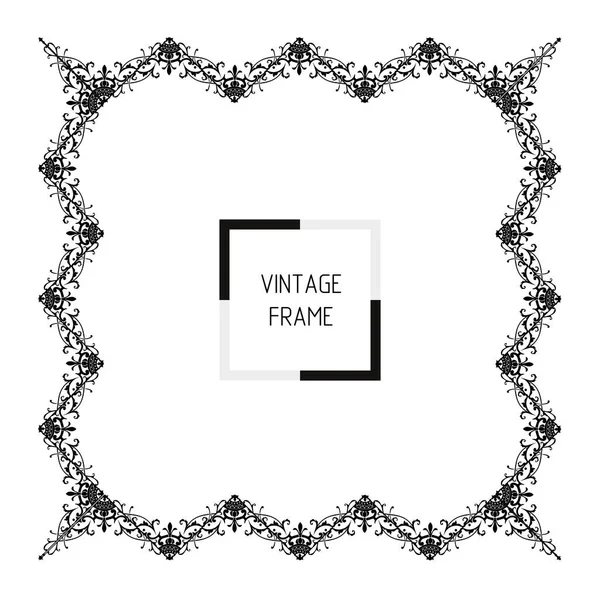 Frame Vintage Style Ornament Elements Vector Image Art Pattern Background — Stock Vector