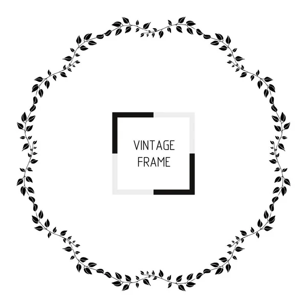 Cadre Dans Style Vintage Avec Des Éléments Ornement Image Vectorielle — Image vectorielle